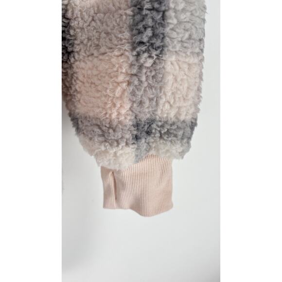 Bumblebella by Jill Martin Womens Plaid Sherpa Open Cascading Front Cardigan 1X - Picture 6 of 11